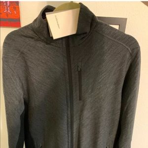 Icebreaker Men’s Medium Descender LS zip Jet